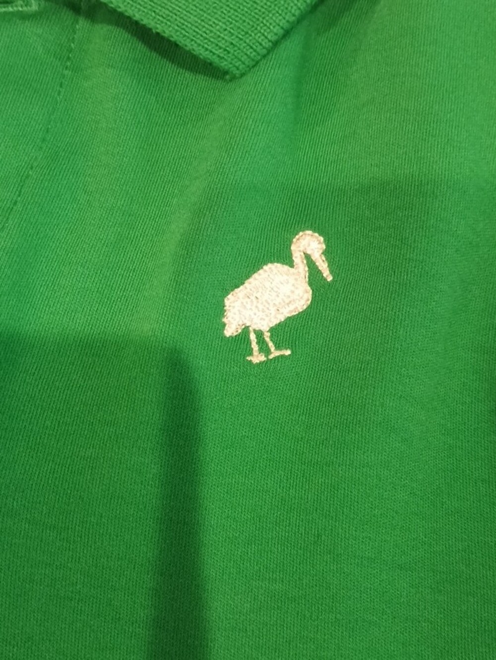 The Beaufort Bonnet Company Green Long-Sleeve Polo, White Stork - Picture 3 of 3